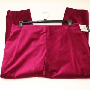 Ralph Lauren Velvet Legging Pants 16 NEW